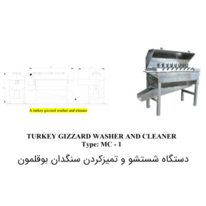 دستگاه شستشو و تمیز کردن سنگدان بوقلمون | TURKEY GIZZARD WHASHER AND CLEANER استال