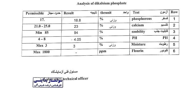 دی کلسیم فسفات آنا فسفات