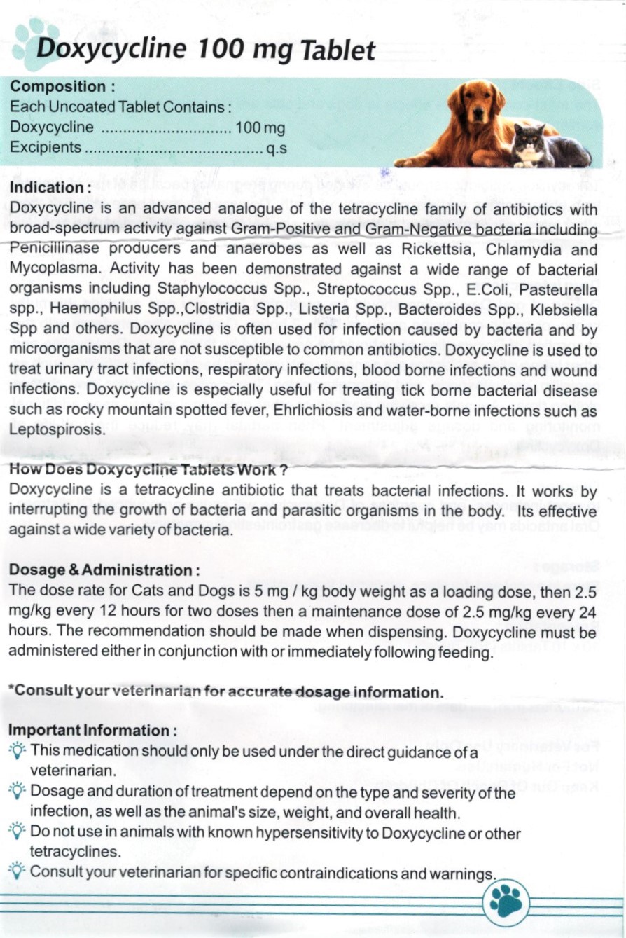 قرص داکسیسایکلین Doxycycline) 50mg/100mg) آلماتین دارو 3 Doxycycline 100